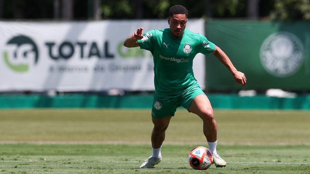 Vitor Roque. Foto: Cesar Greco/Palmeiras