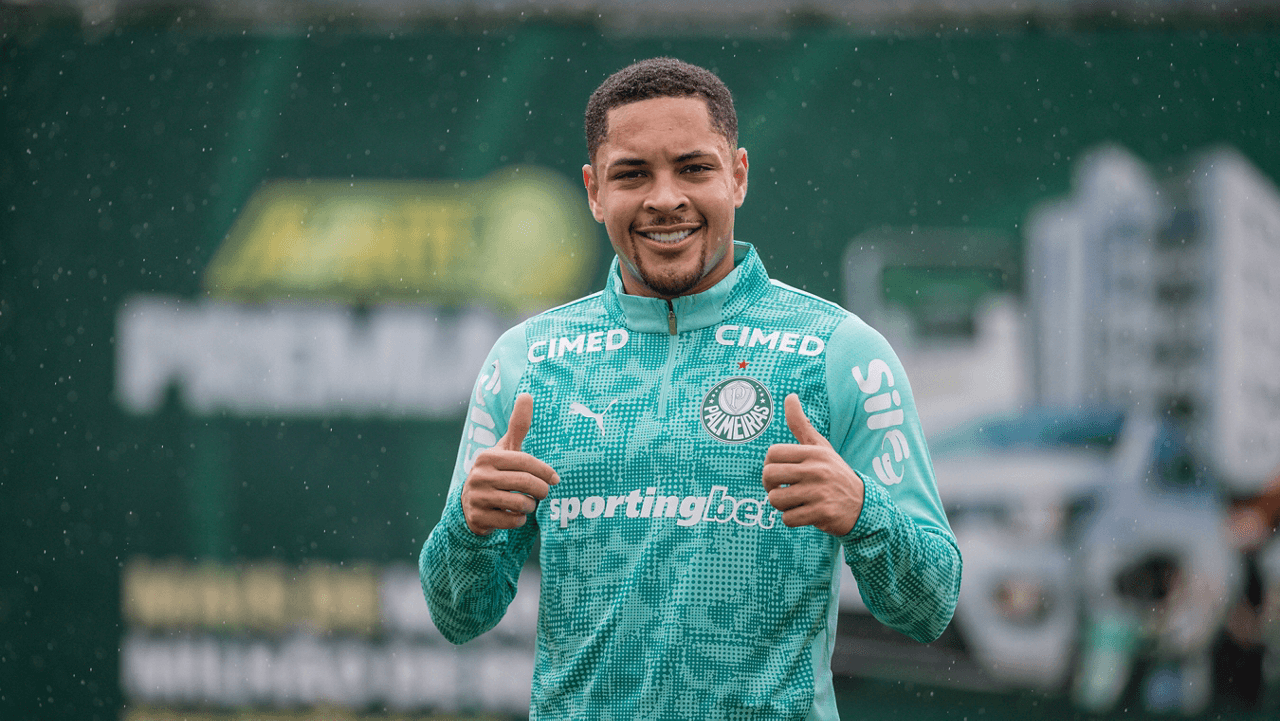Vitor Roque. Foto: Cesar Greco/Palmeiras