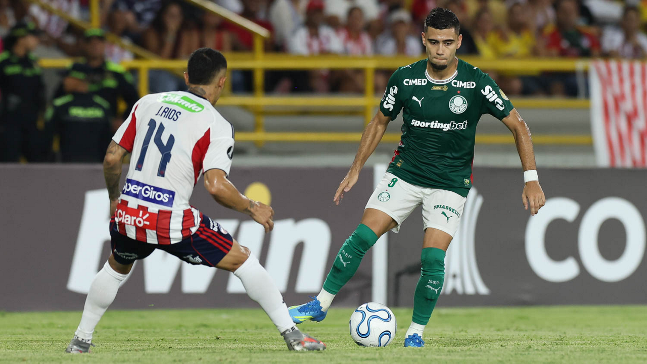 Junior Barranquilla x Palmeiras, pela Libertadores. Foto: Cesar Greco/Palmeiras/by Canon