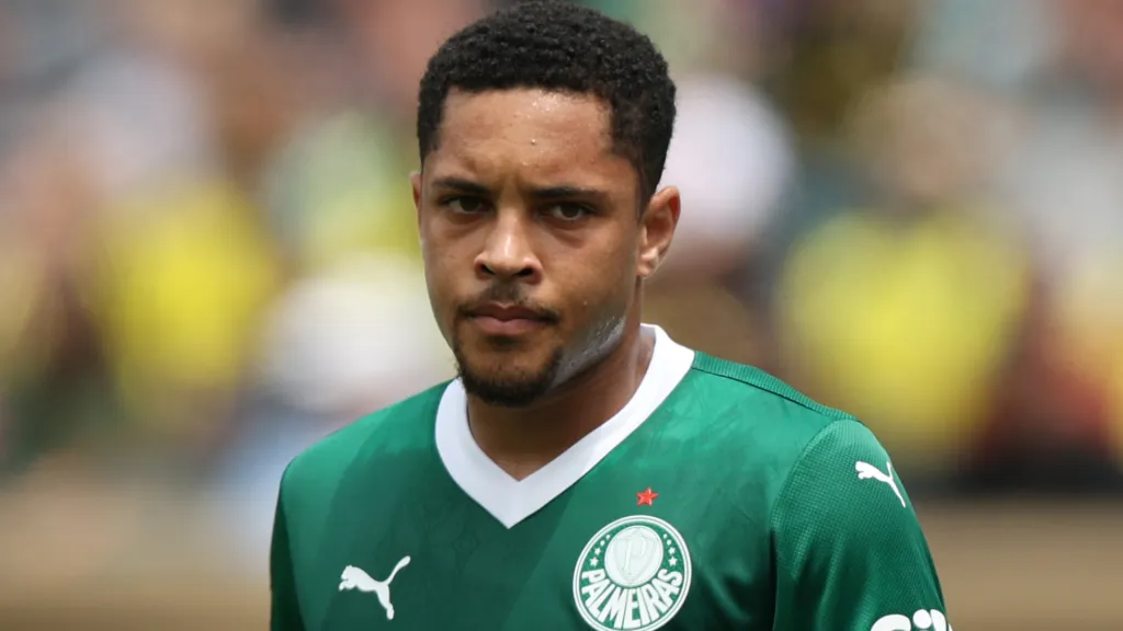 Atacante Vitor Roque, do Palmeiras, tem situação divulgada. Foto: Francois Nel/Getty Images