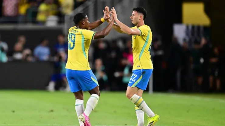 Endrick foi o grande destaque na vitória do Brasil diante da Croácia. Foto: Julio AguilarGetty Images