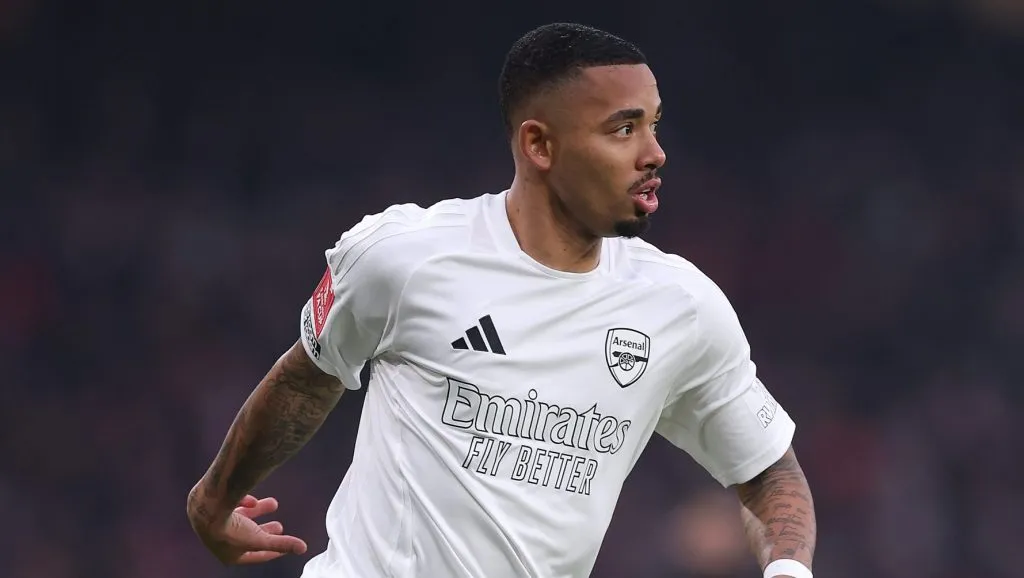 Comentado em possível retorno ao Palmeiras, Gabriel Jesus tem salário escancarado 1 Foto: Julian Finney/Getty Images - Gabriel Jesus, do Arsenal, tem salário exposto e agita torcida do Palmeiras.