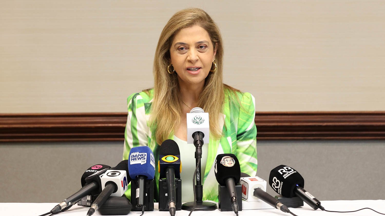 Leila Pereira. Foto: Cesar Greco/Palmeiras/by Canon